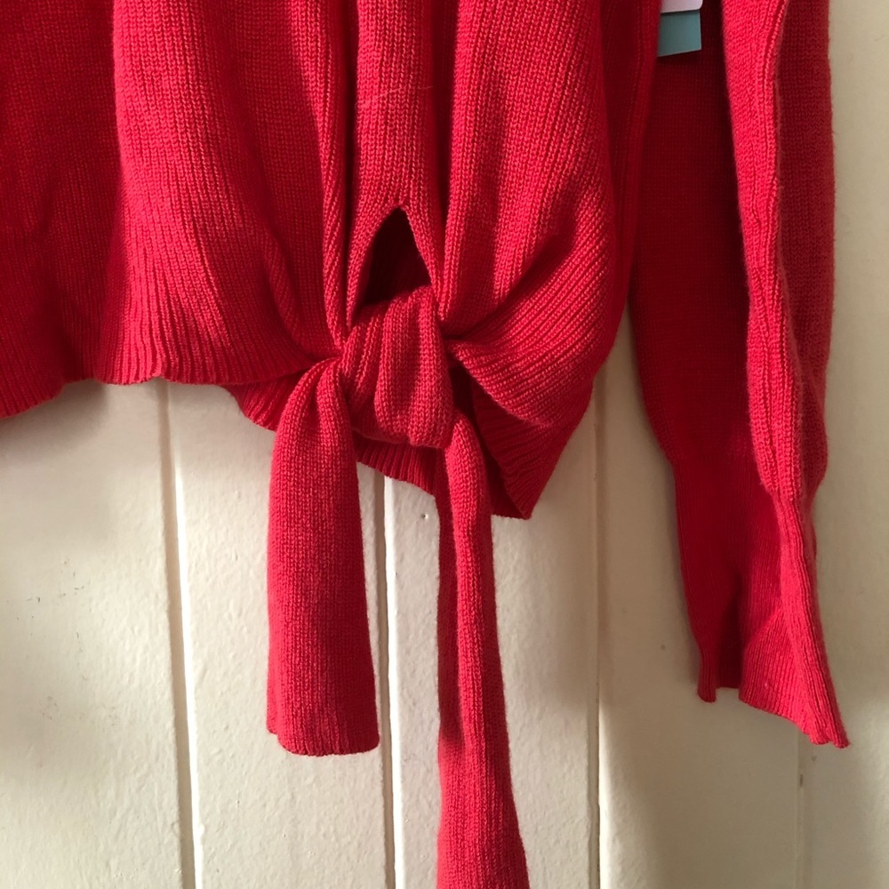 NWT Abound Solid Tie Front Sweater - Picture 4 of 8